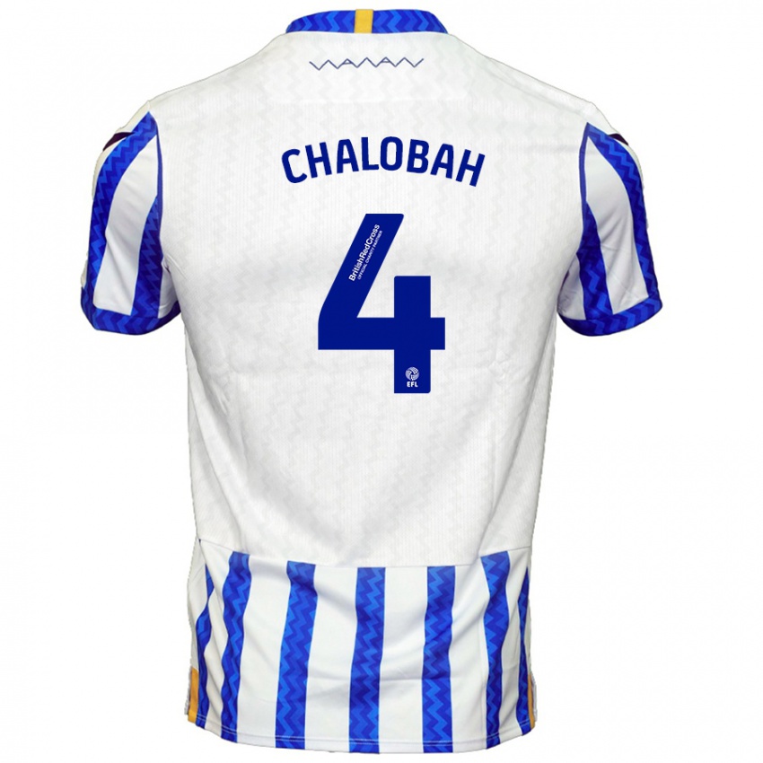 Mænd Nathaniel Chalobah #4 Blå Hvid Hjemmebane Spillertrøjer 2024/25 Trøje T-Shirt