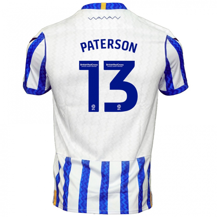 Mænd Callum Paterson #13 Blå Hvid Hjemmebane Spillertrøjer 2024/25 Trøje T-Shirt