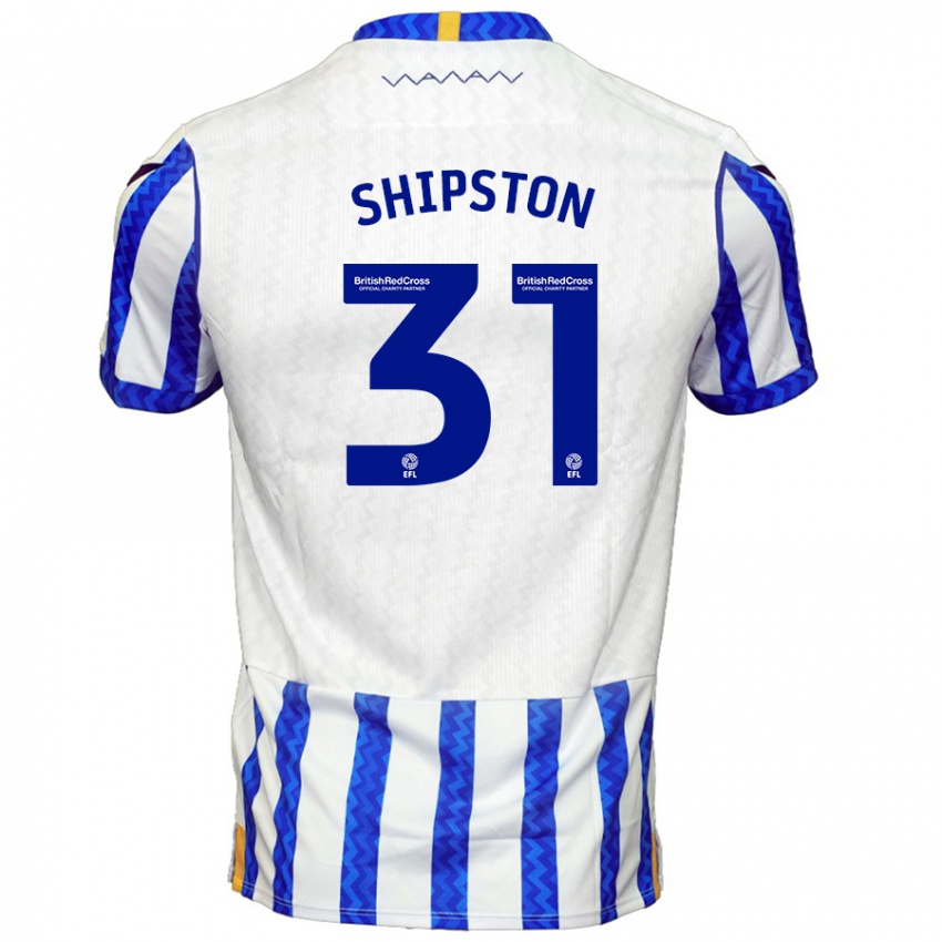 Mænd Rio Shipston #31 Blå Hvid Hjemmebane Spillertrøjer 2024/25 Trøje T-Shirt