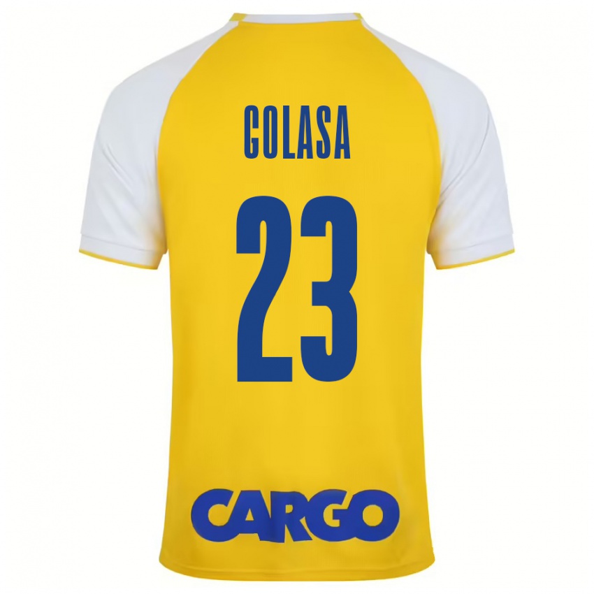 Mænd Eyal Golasa #23 Gul Hvid Hjemmebane Spillertrøjer 2024/25 Trøje T-Shirt