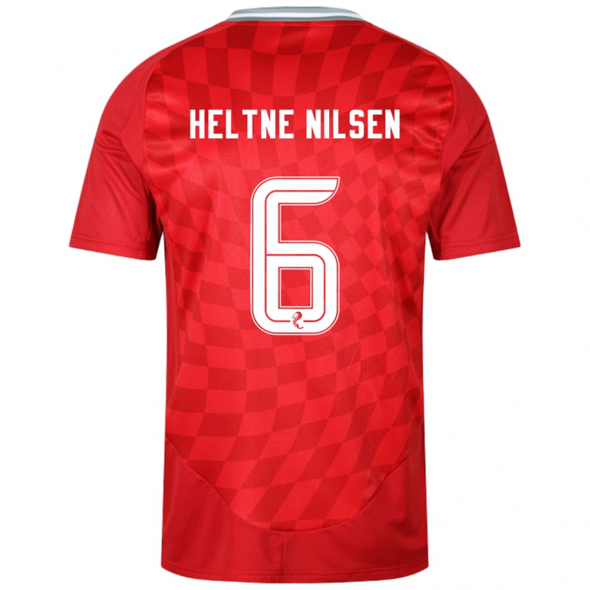 Mænd Sivert Heltne Nilsen #6 Rød Hjemmebane Spillertrøjer 2024/25 Trøje T-Shirt