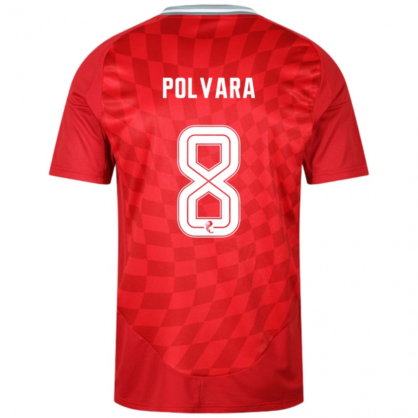 Mænd Dante Polvara #8 Rød Hjemmebane Spillertrøjer 2024/25 Trøje T-Shirt