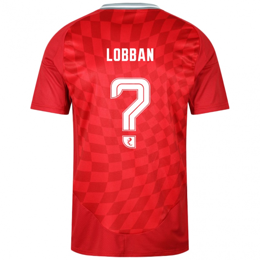 Mænd Dylan Lobban #0 Rød Hjemmebane Spillertrøjer 2024/25 Trøje T-Shirt