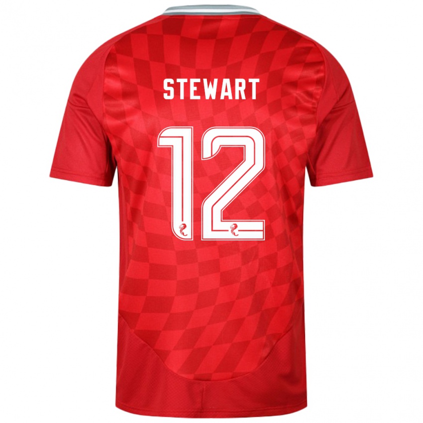 Mænd Hannah Stewart #12 Rød Hjemmebane Spillertrøjer 2024/25 Trøje T-Shirt