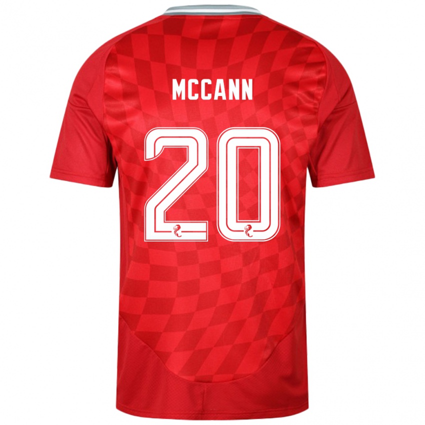 Mænd Annalisa Mccann #20 Rød Hjemmebane Spillertrøjer 2024/25 Trøje T-Shirt