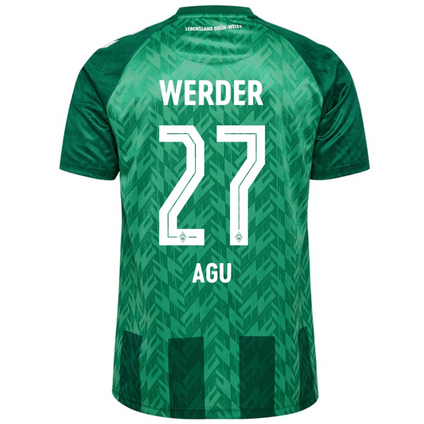 Mænd Felix Agu #27 Grøn Hjemmebane Spillertrøjer 2024/25 Trøje T-Shirt