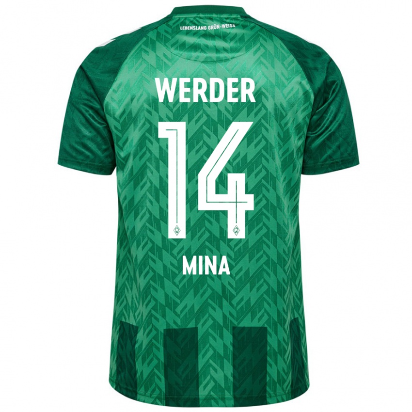 Mænd Johan Mina #14 Grøn Hjemmebane Spillertrøjer 2024/25 Trøje T-Shirt