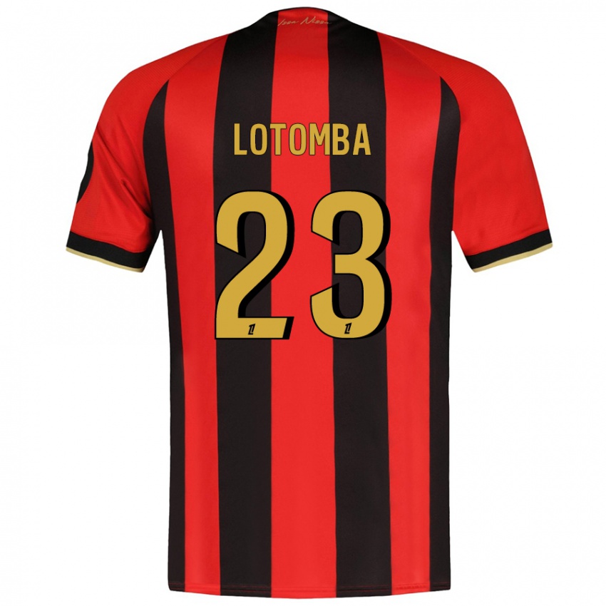 Mænd Jordan Lotomba #23 Rød Sort Hjemmebane Spillertrøjer 2024/25 Trøje T-Shirt