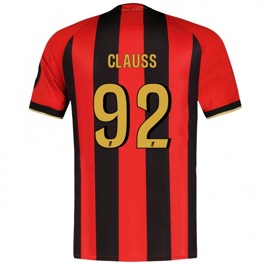 Mænd Jonathan Clauss #92 Rød Sort Hjemmebane Spillertrøjer 2024/25 Trøje T-Shirt