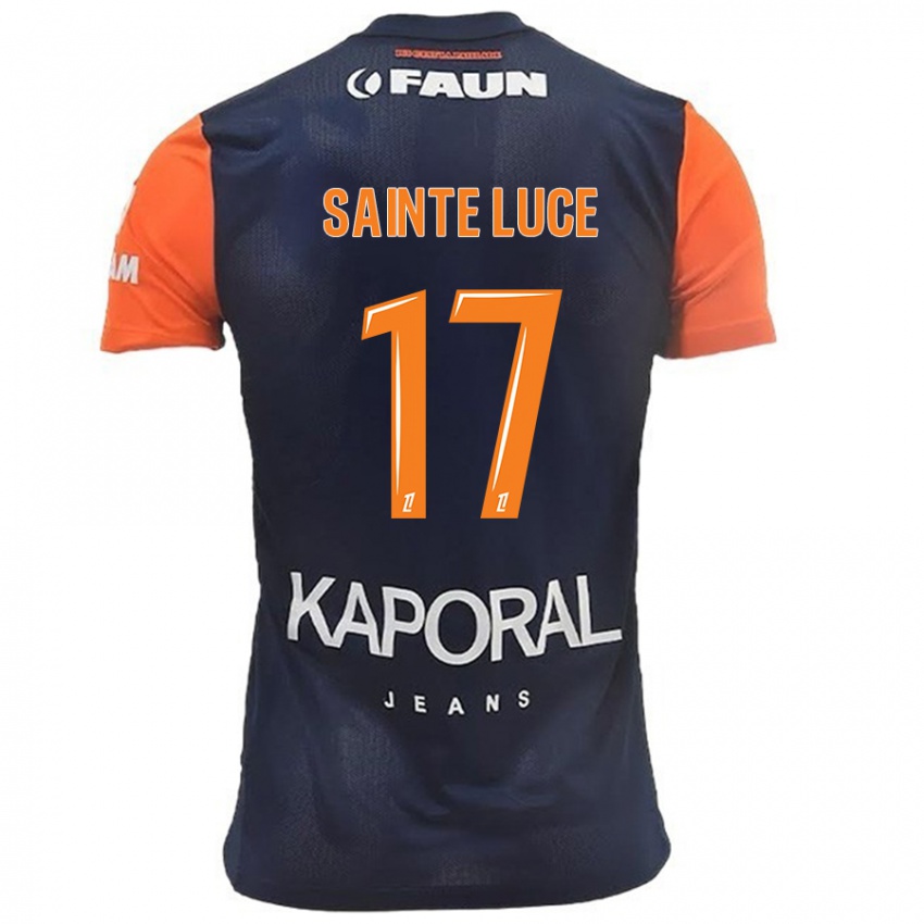 Mænd Théo Sainte-Luce #17 Marineblå Orange Hjemmebane Spillertrøjer 2024/25 Trøje T-Shirt