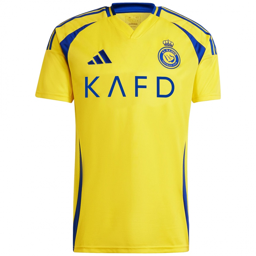 Mænd Abdullah Al-Khaibari #17 Gul Blå Hjemmebane Spillertrøjer 2024/25 Trøje T-Shirt