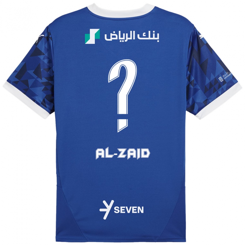 Mænd Suhayb Al-Zaid #0 Mørkeblå Hvid Hjemmebane Spillertrøjer 2024/25 Trøje T-Shirt