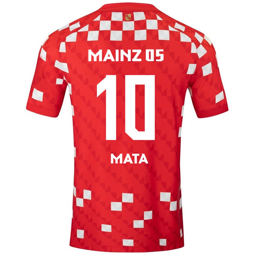 Mænd Ken Mata #10 Hvid Rød Hjemmebane Spillertrøjer 2024/25 Trøje T-Shirt