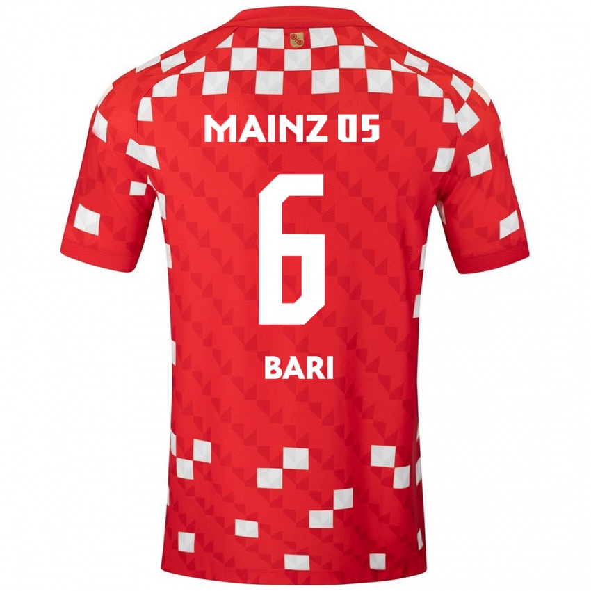 Mænd Lorena Bari #6 Hvid Rød Hjemmebane Spillertrøjer 2024/25 Trøje T-Shirt