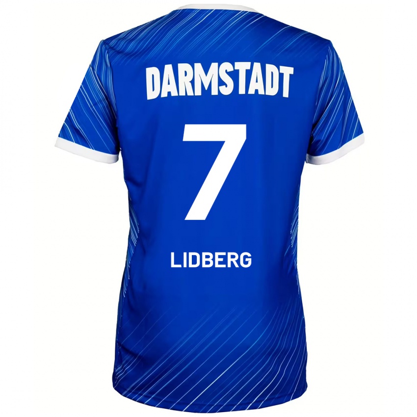 Mænd Isac Lidberg #7 Blå Hvid Hjemmebane Spillertrøjer 2024/25 Trøje T-Shirt