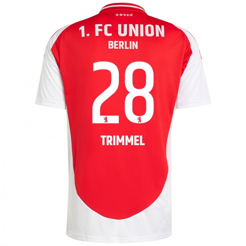 Mænd Christopher Trimmel #28 Rød Hvid Hjemmebane Spillertrøjer 2024/25 Trøje T-Shirt