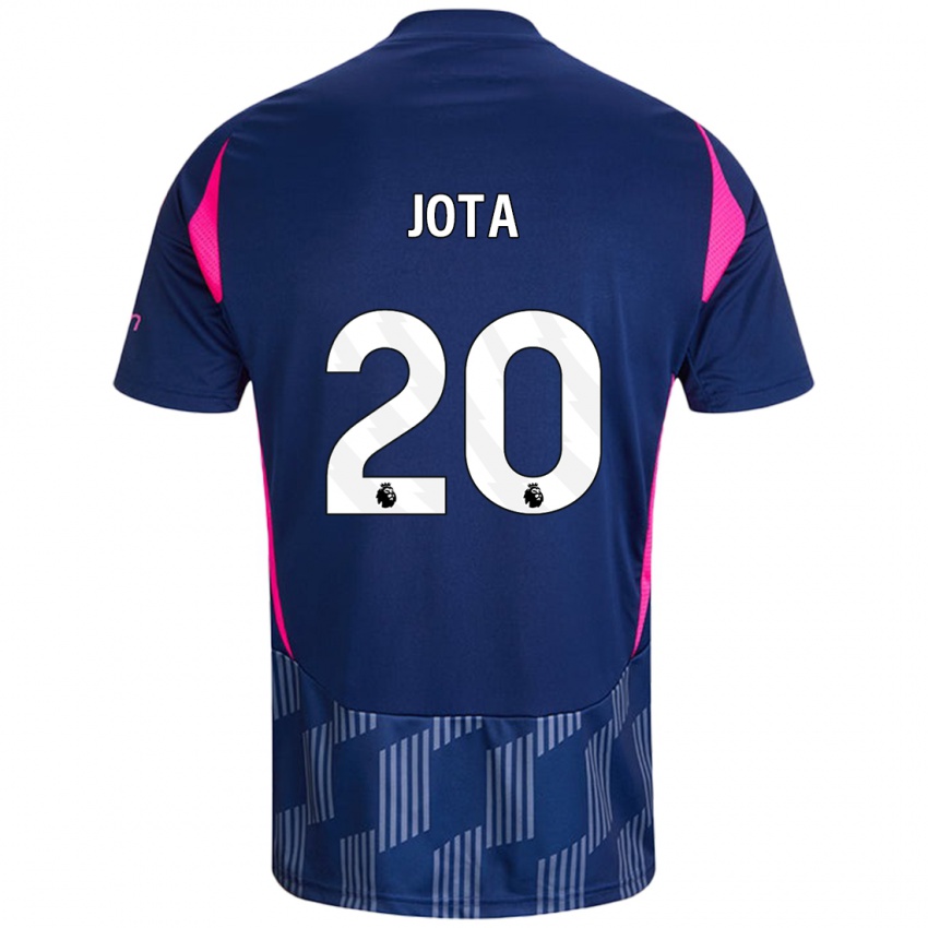 Mænd Jota Silva #20 Kongeblå Pink Udebane Spillertrøjer 2024/25 Trøje T-Shirt