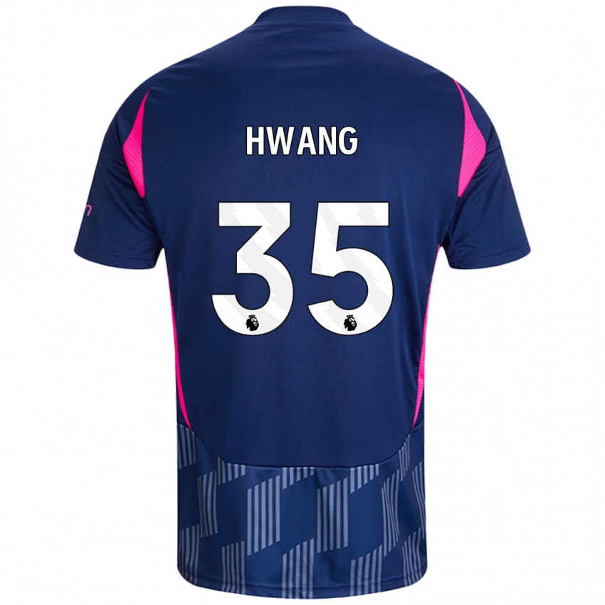 Mænd Ui-Jo Hwang #35 Kongeblå Pink Udebane Spillertrøjer 2024/25 Trøje T-Shirt