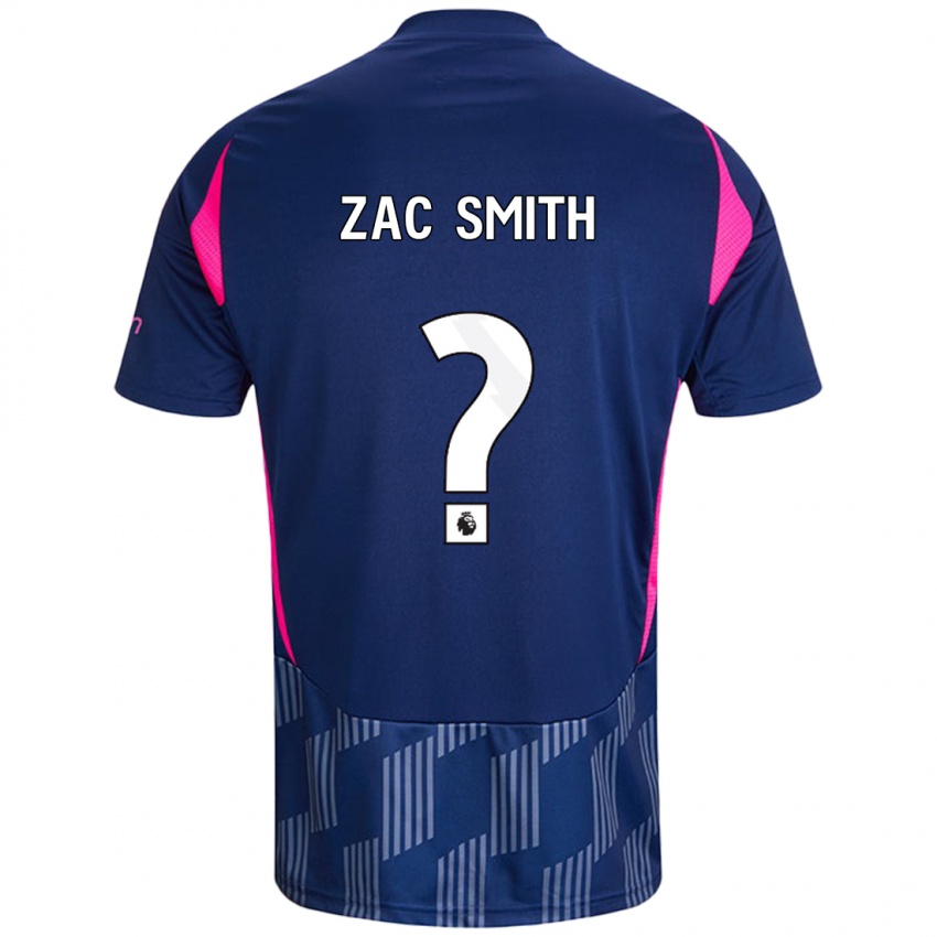 Mænd Zac Smith #0 Kongeblå Pink Udebane Spillertrøjer 2024/25 Trøje T-Shirt