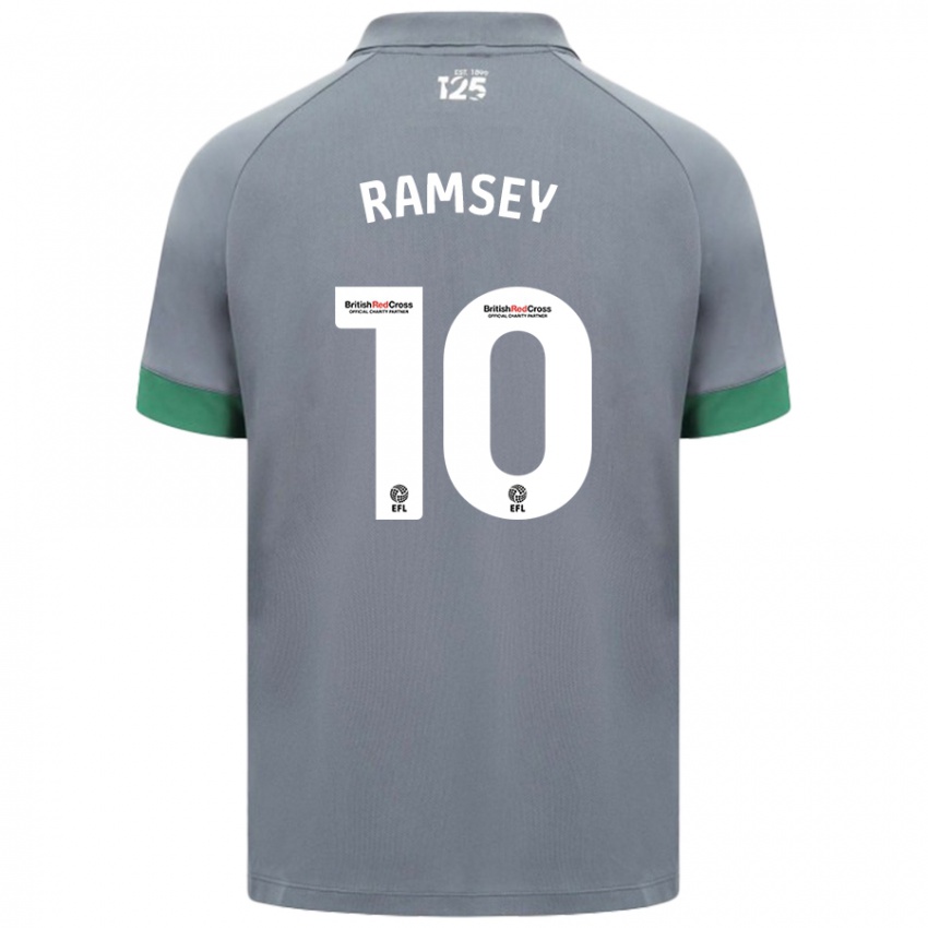 Mænd Aaron Ramsey #10 Mørkegrå Udebane Spillertrøjer 2024/25 Trøje T-Shirt