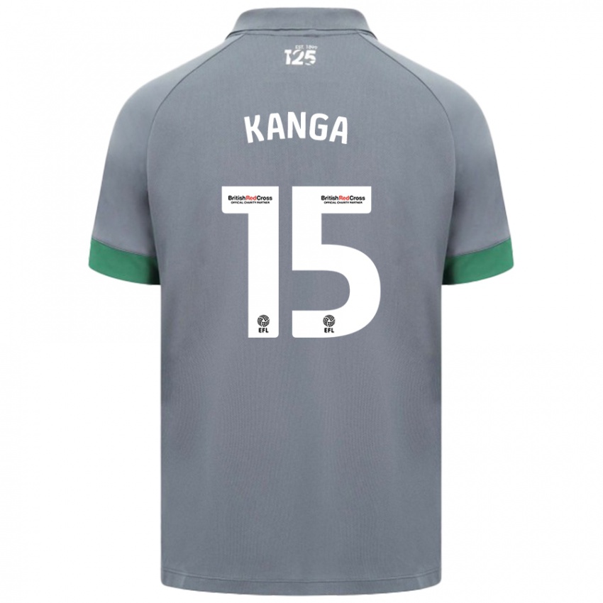 Mænd Wilfried Kanga #15 Mørkegrå Udebane Spillertrøjer 2024/25 Trøje T-Shirt