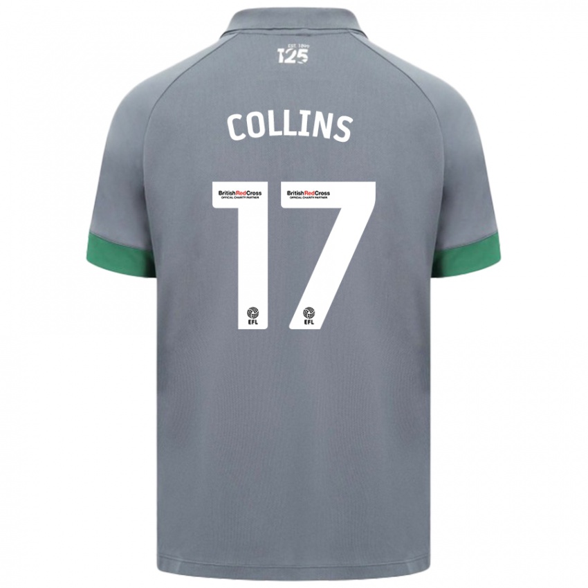 Mænd Jamilu Collins #17 Mørkegrå Udebane Spillertrøjer 2024/25 Trøje T-Shirt