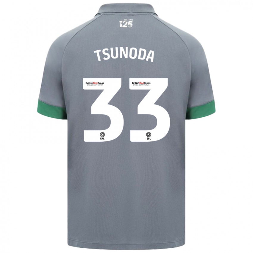 Mænd Ryotaro Tsunoda #33 Mørkegrå Udebane Spillertrøjer 2024/25 Trøje T-Shirt