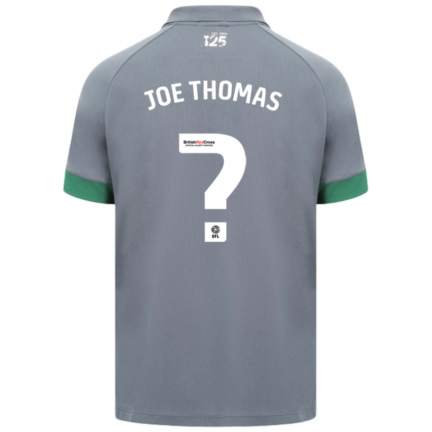 Mænd Joe Thomas #0 Mørkegrå Udebane Spillertrøjer 2024/25 Trøje T-Shirt