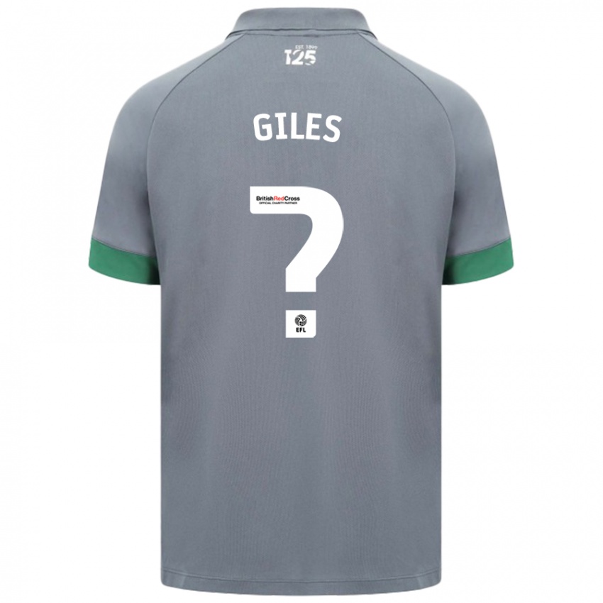 Mænd Luey Giles #0 Mørkegrå Udebane Spillertrøjer 2024/25 Trøje T-Shirt