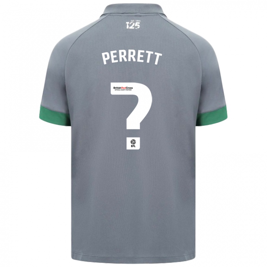 Mænd Troy Perrett #0 Mørkegrå Udebane Spillertrøjer 2024/25 Trøje T-Shirt