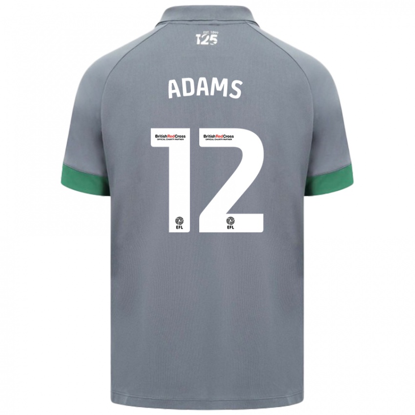 Mænd Kelly Adams #12 Mørkegrå Udebane Spillertrøjer 2024/25 Trøje T-Shirt