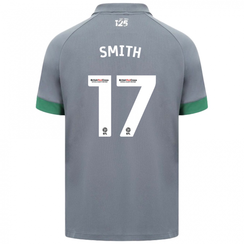 Mænd Hollie Smith #17 Mørkegrå Udebane Spillertrøjer 2024/25 Trøje T-Shirt