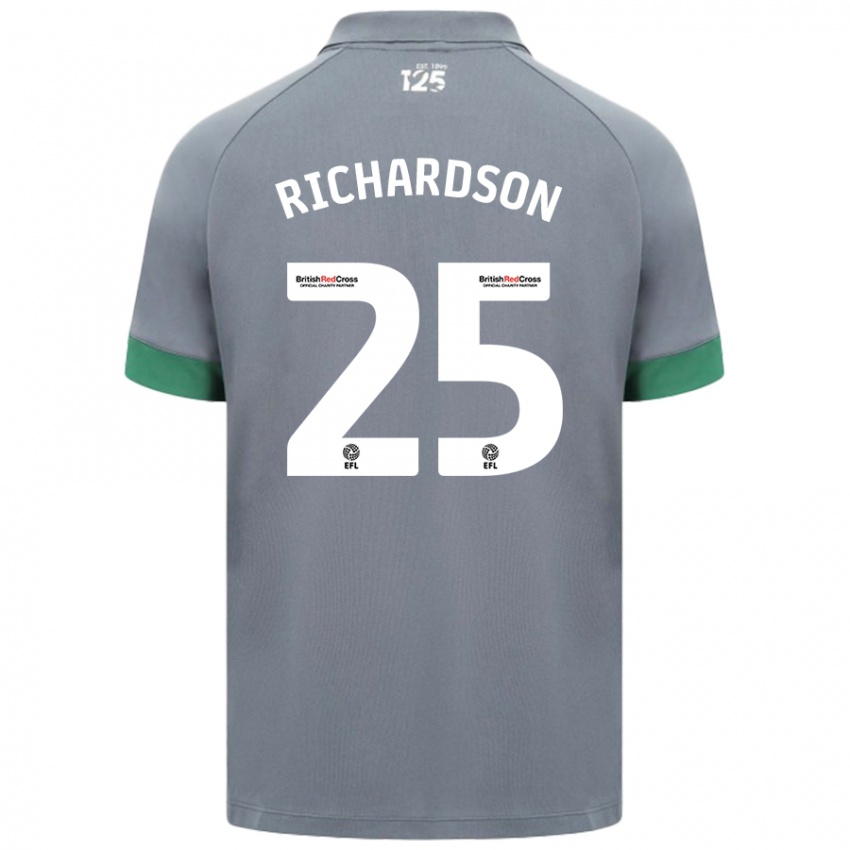 Mænd Tija Richardson #25 Mørkegrå Udebane Spillertrøjer 2024/25 Trøje T-Shirt