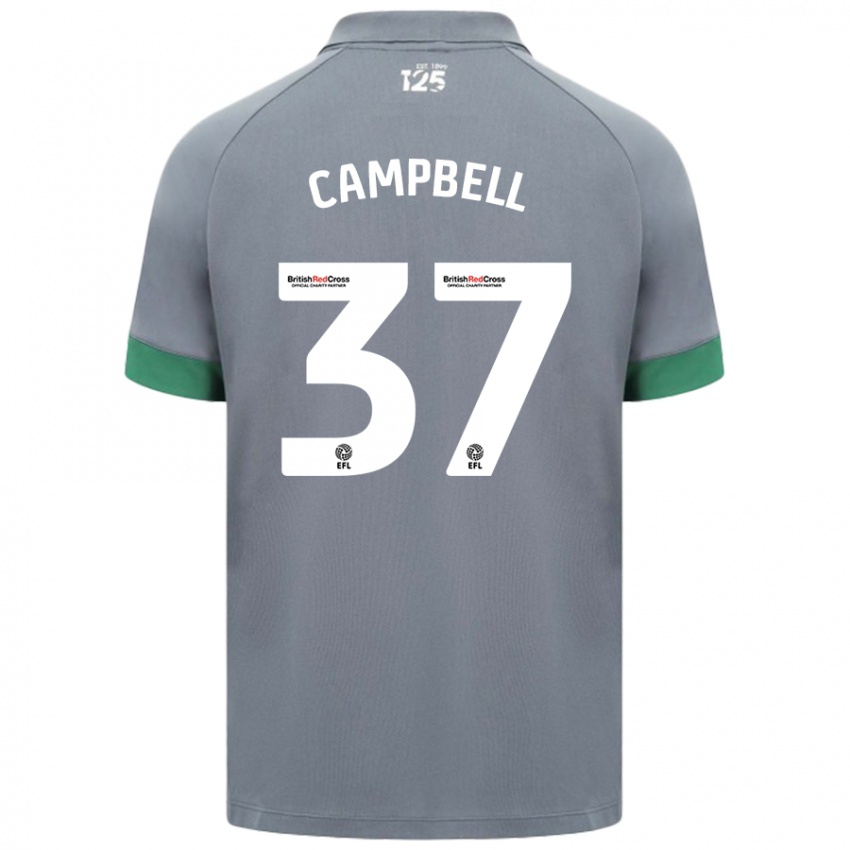 Mænd Vontae Daley-Campbell #37 Mørkegrå Udebane Spillertrøjer 2024/25 Trøje T-Shirt