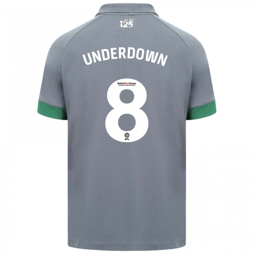 Mænd Kanisha Underdown #8 Mørkegrå Udebane Spillertrøjer 2024/25 Trøje T-Shirt