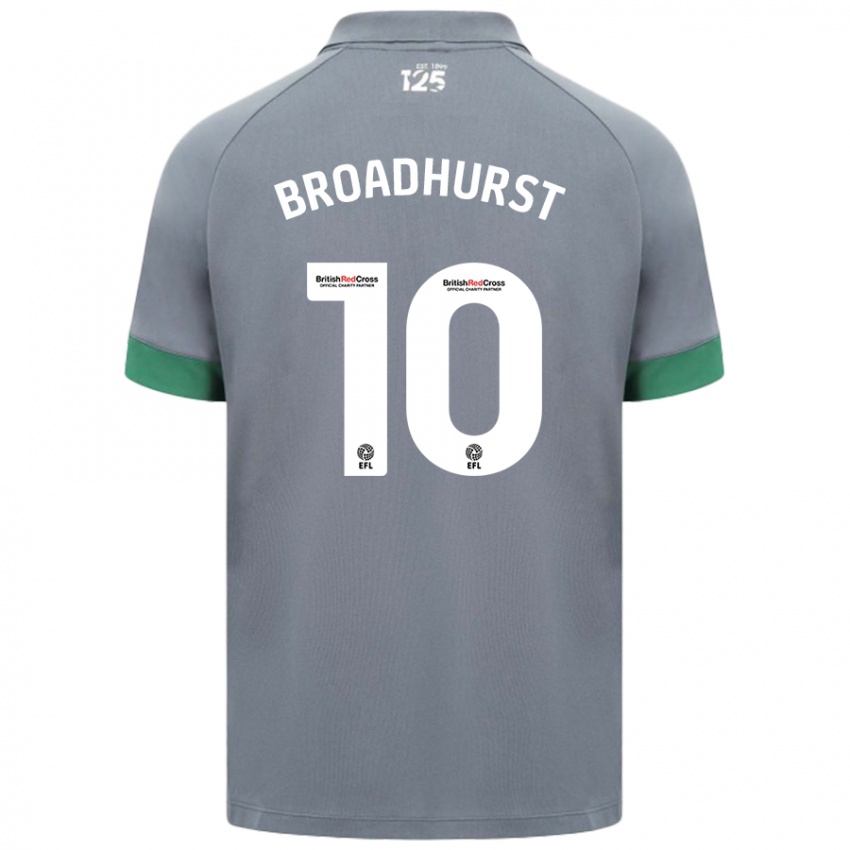 Mænd Danielle Broadhurst #10 Mørkegrå Udebane Spillertrøjer 2024/25 Trøje T-Shirt