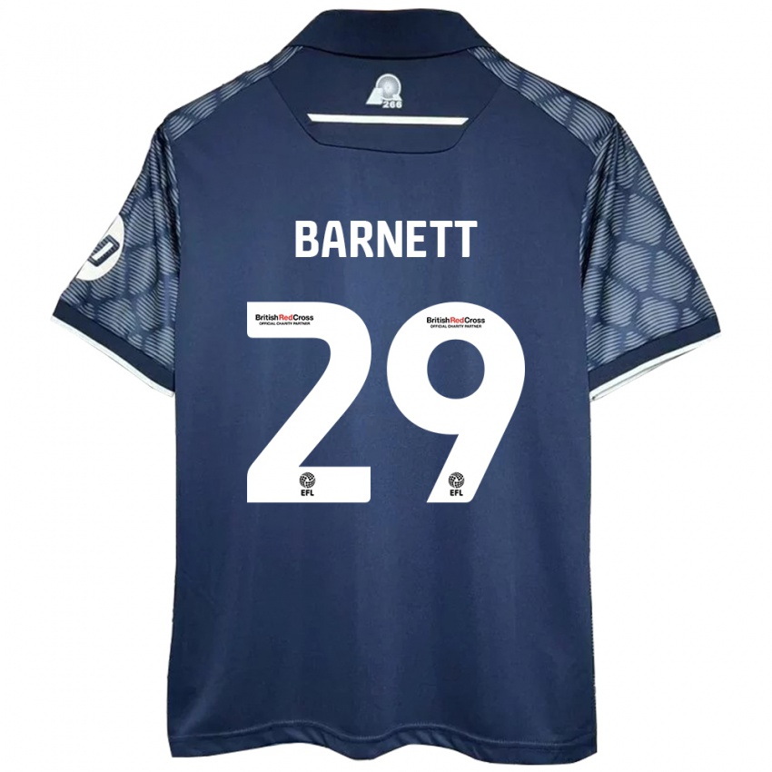 Mænd Ryan Barnett #29 Sort Udebane Spillertrøjer 2024/25 Trøje T-Shirt