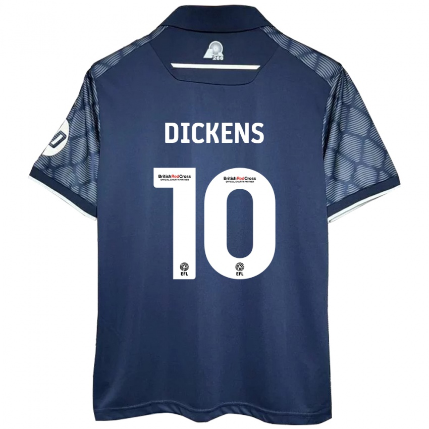 Mænd Tj Dickens #10 Sort Udebane Spillertrøjer 2024/25 Trøje T-Shirt