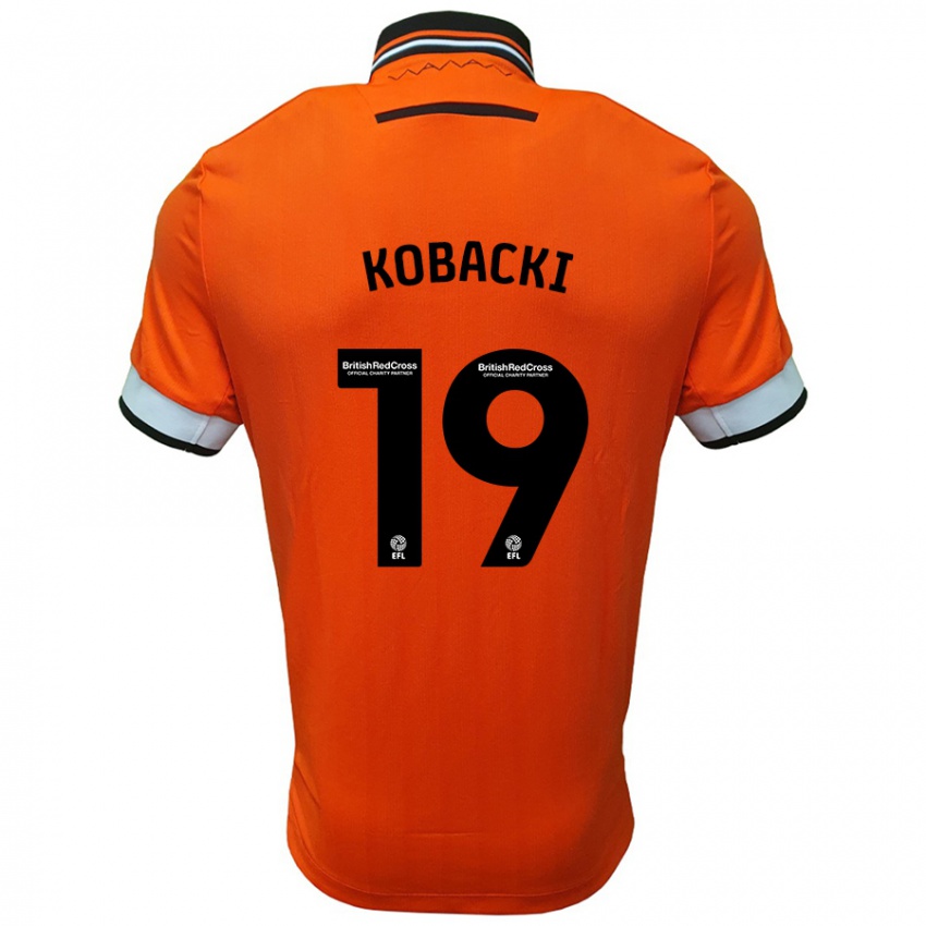 Mænd Olaf Kobacki #19 Orange Hvid Udebane Spillertrøjer 2024/25 Trøje T-Shirt