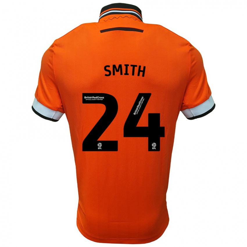 Mænd Michael Smith #24 Orange Hvid Udebane Spillertrøjer 2024/25 Trøje T-Shirt