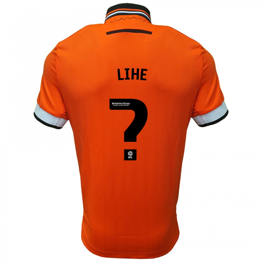 Mænd Harris Lihe #0 Orange Hvid Udebane Spillertrøjer 2024/25 Trøje T-Shirt