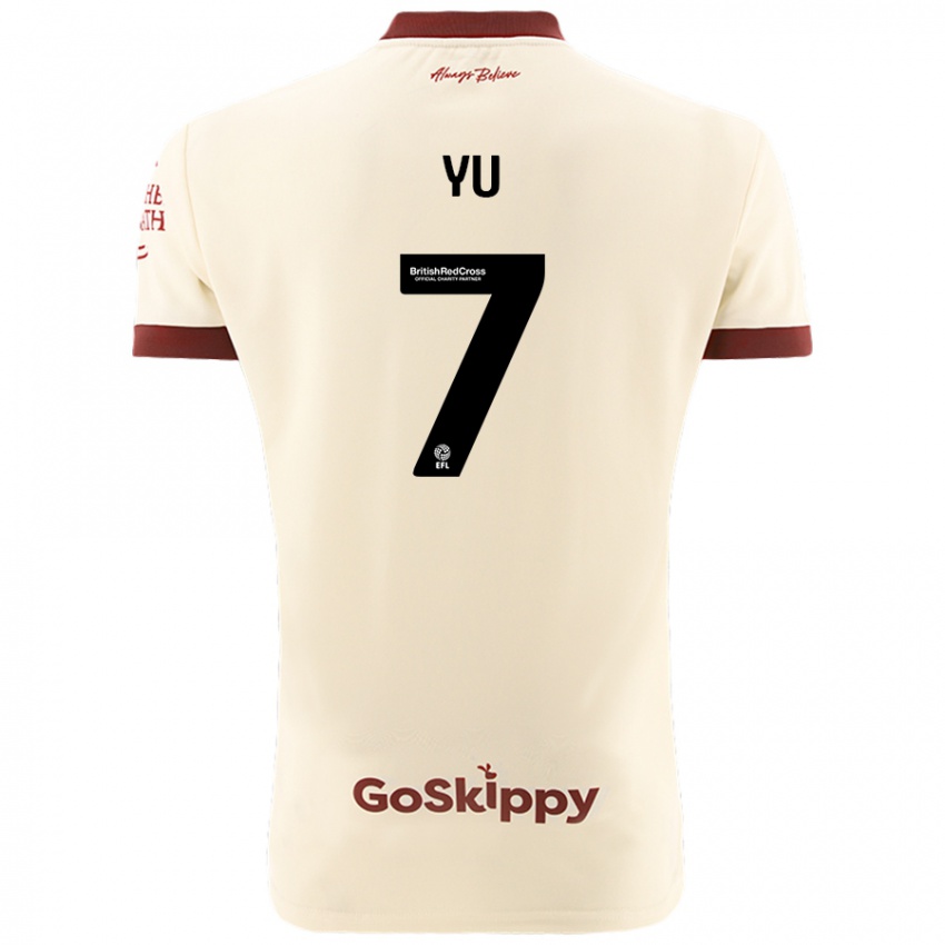 Mænd Yu Hirakawa #7 Creme Hvid Udebane Spillertrøjer 2024/25 Trøje T-Shirt