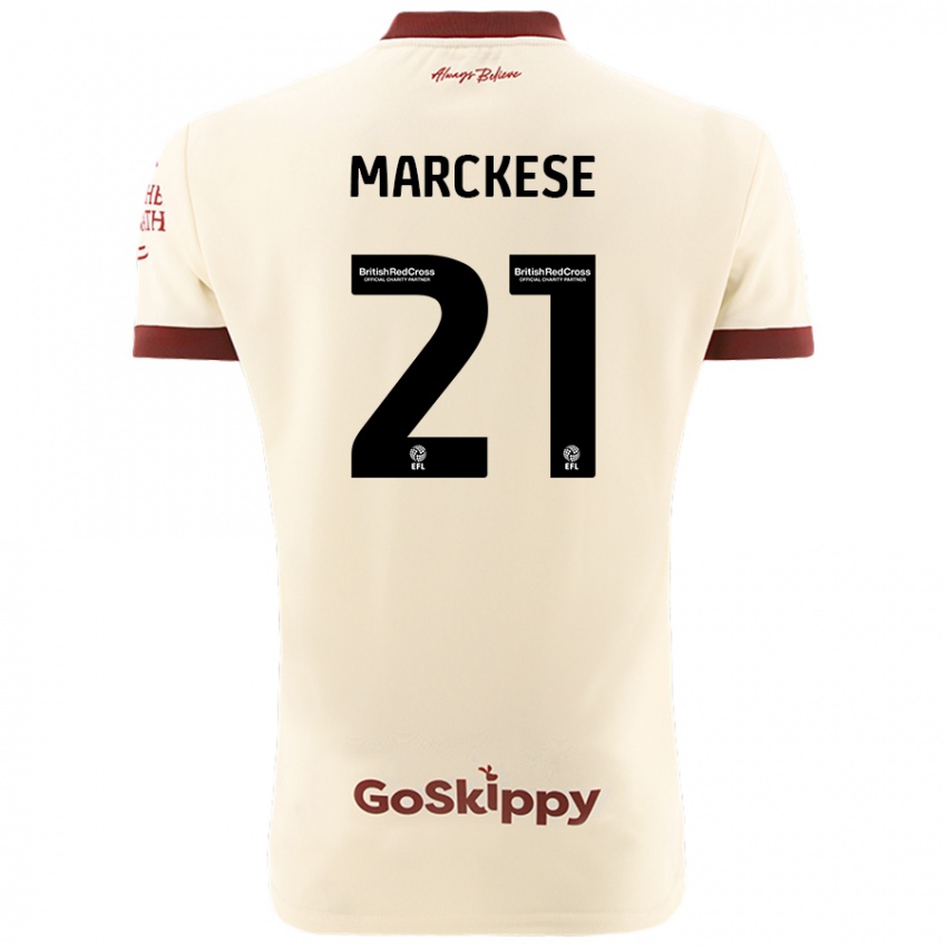 Mænd Kaylan Marckese #21 Creme Hvid Udebane Spillertrøjer 2024/25 Trøje T-Shirt