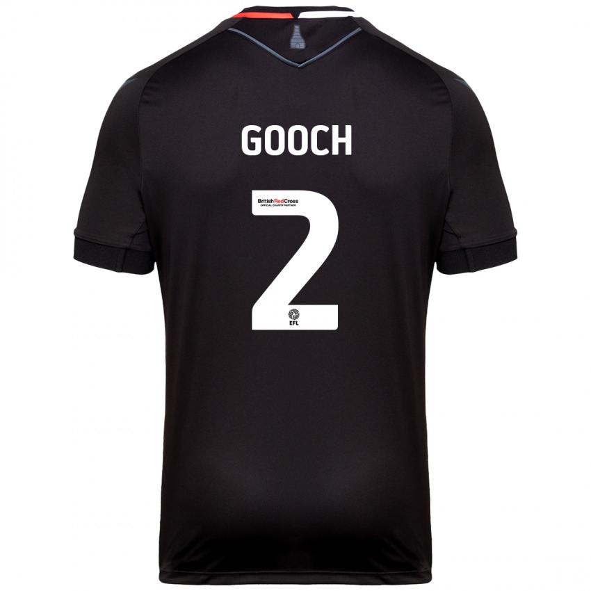 Mænd Lynden Gooch #2 Sort Udebane Spillertrøjer 2024/25 Trøje T-Shirt