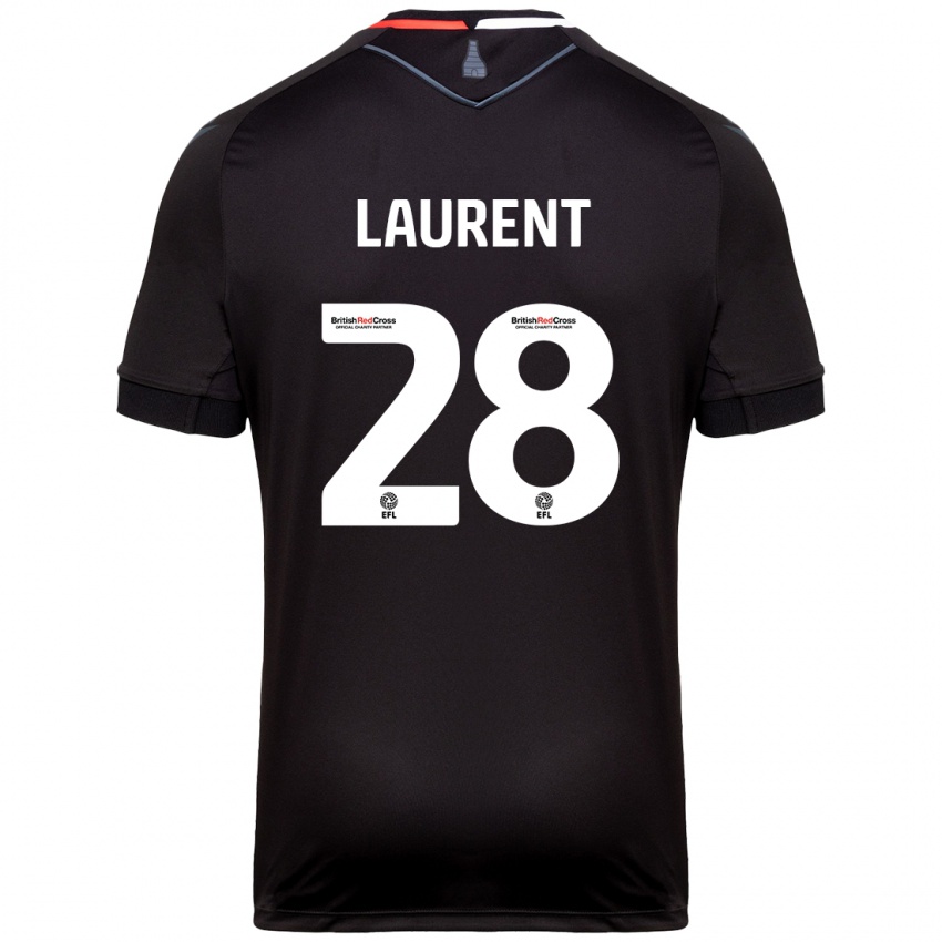 Mænd Josh Laurent #28 Sort Udebane Spillertrøjer 2024/25 Trøje T-Shirt