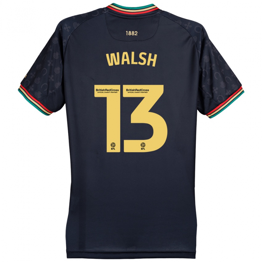 Mænd Joe Walsh #13 Mørk Marineblå Udebane Spillertrøjer 2024/25 Trøje T-Shirt