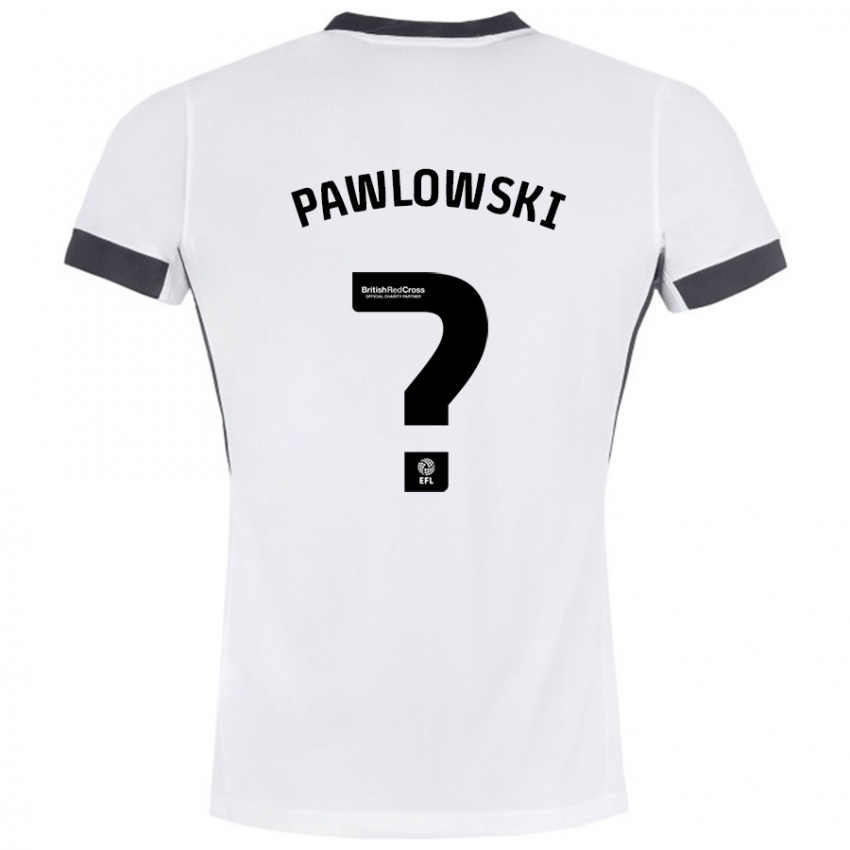 Mænd Jakub Pawlowski #0 Hvid Sort Udebane Spillertrøjer 2024/25 Trøje T-Shirt