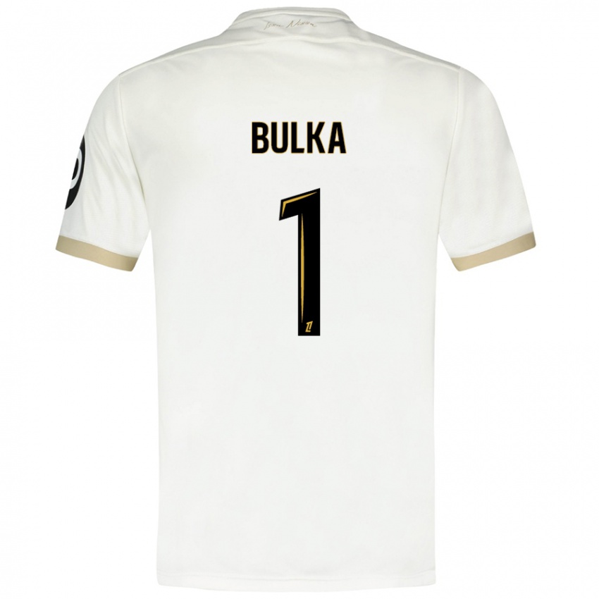 Mænd Marcin Bulka #1 Hvidguld Udebane Spillertrøjer 2024/25 Trøje T-Shirt