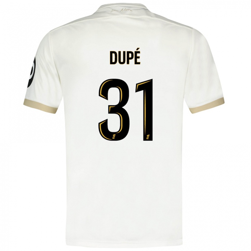 Mænd Maxime Dupé #31 Hvidguld Udebane Spillertrøjer 2024/25 Trøje T-Shirt