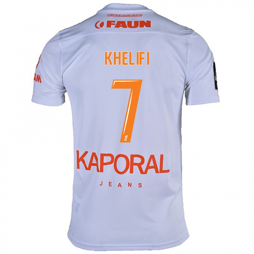 Mænd Léa Khelifi #7 Hvid Udebane Spillertrøjer 2024/25 Trøje T-Shirt